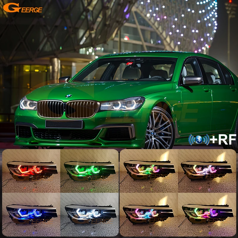 

For BMW 7 Series G11 G12 2015 2016 2017 2018 2019 Concept M4 Iconic Style Dynamic Multi Color RGB LED Angel Eyes Kit Halo Rings