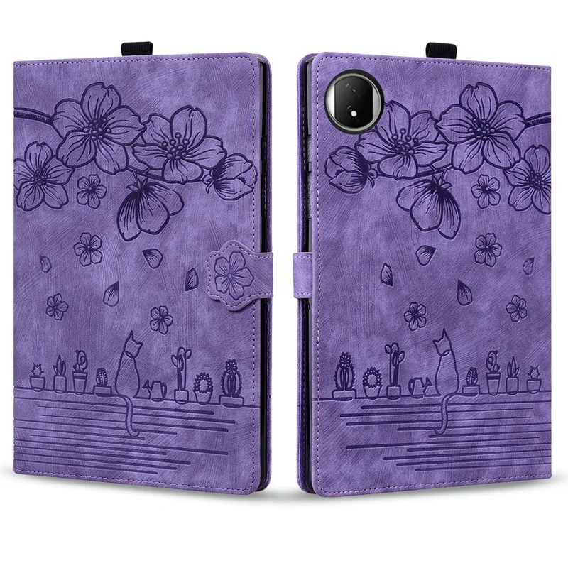 For Honor Pad X7 Tablet Case 8.7 inch Embossed PU Leather TPU Inner Stand Wallet Cover For Honor Pad X7 Case 2025