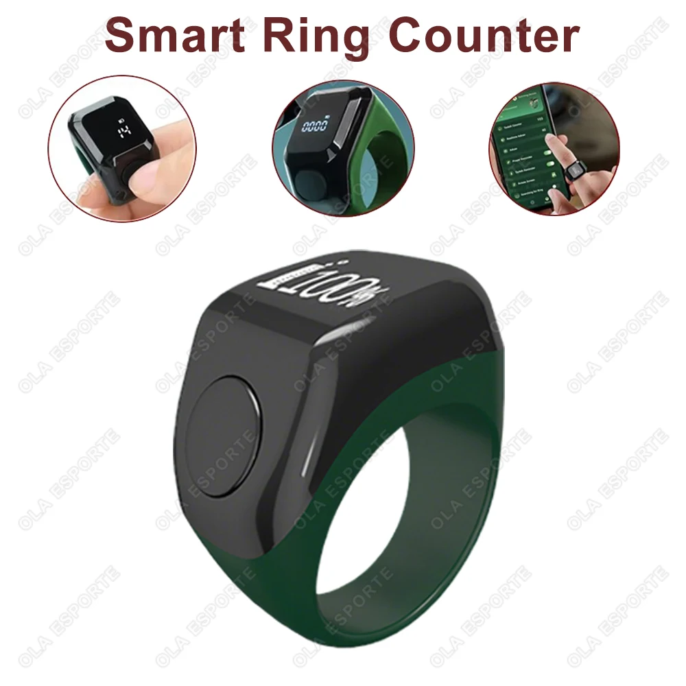 Smart APP Digital Display Tally Counter Ring, Wearable