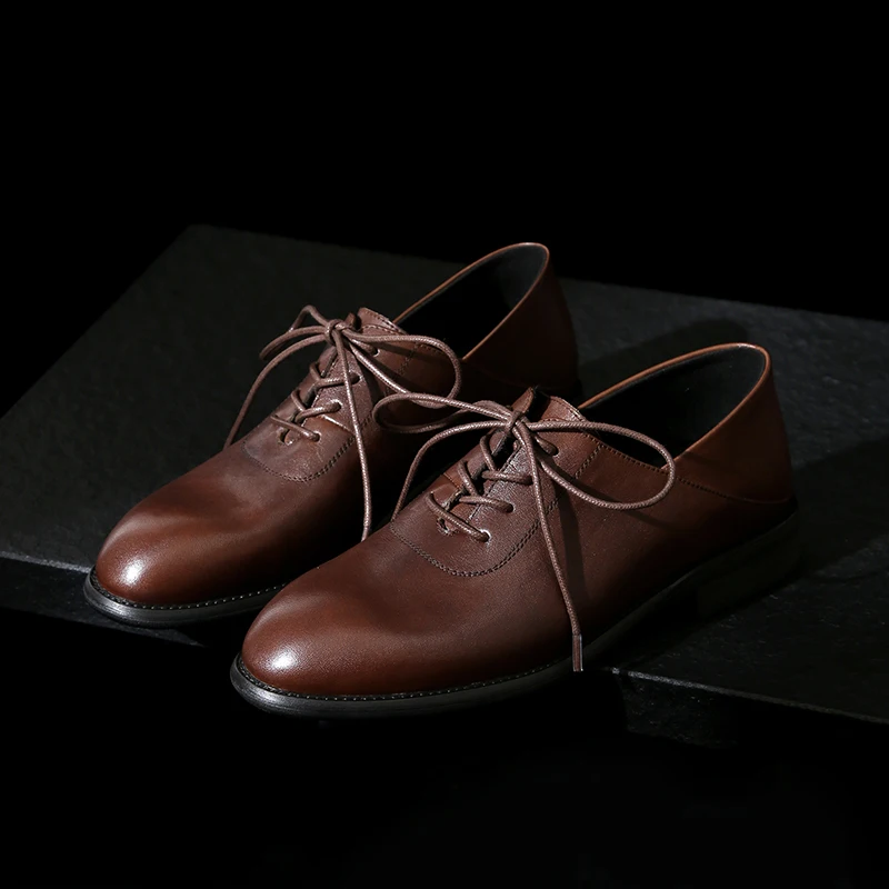 vintage lace up women leather shoes oxford shoes block heel shoes chunky heel pumps square heel derby shoes outdoor footwear