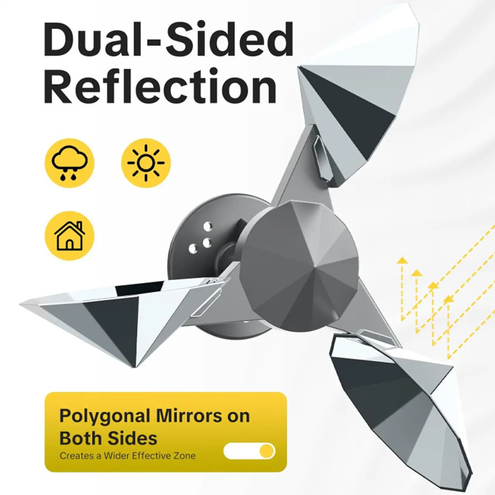 Bird Scare Devices Pigeon Rotating Away Reflective Device Bird Mirror Reflectors For Garden Outdoor Backyard Porch Patio Balcony