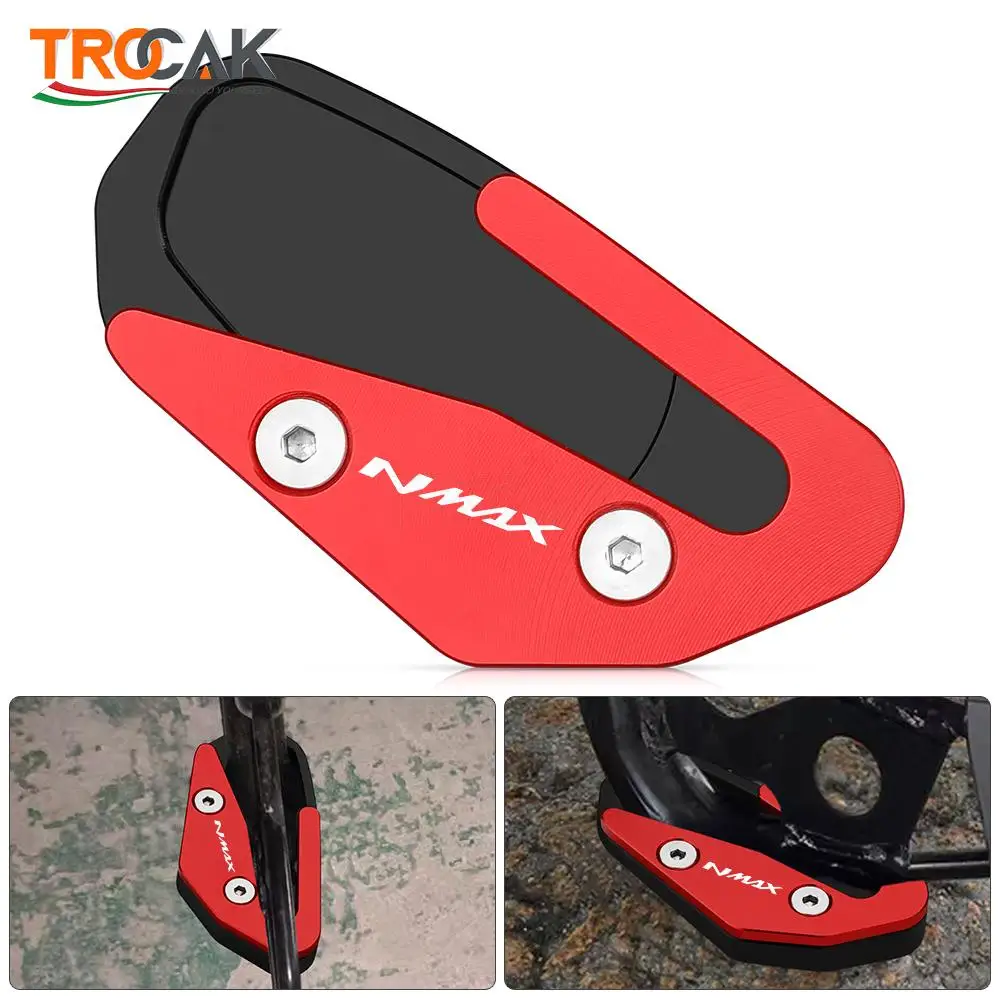 for YAMAHA NMAX155 N MAX NMAX 155 Motorcycle Accessories Side Stand CNC Kickstand Plate Extension Support Foot Pad Base