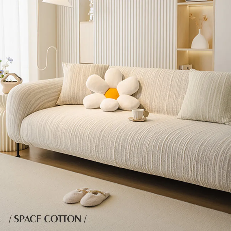 

2025 new cream wind elastic sofa cover all-season sofa cushion all-inclusive fixed non-slip cover