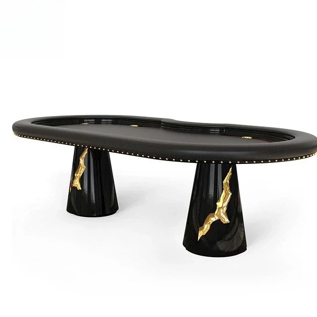 Solid wood poker table designer villa living room club entertainment room indoor high-end luxury game table