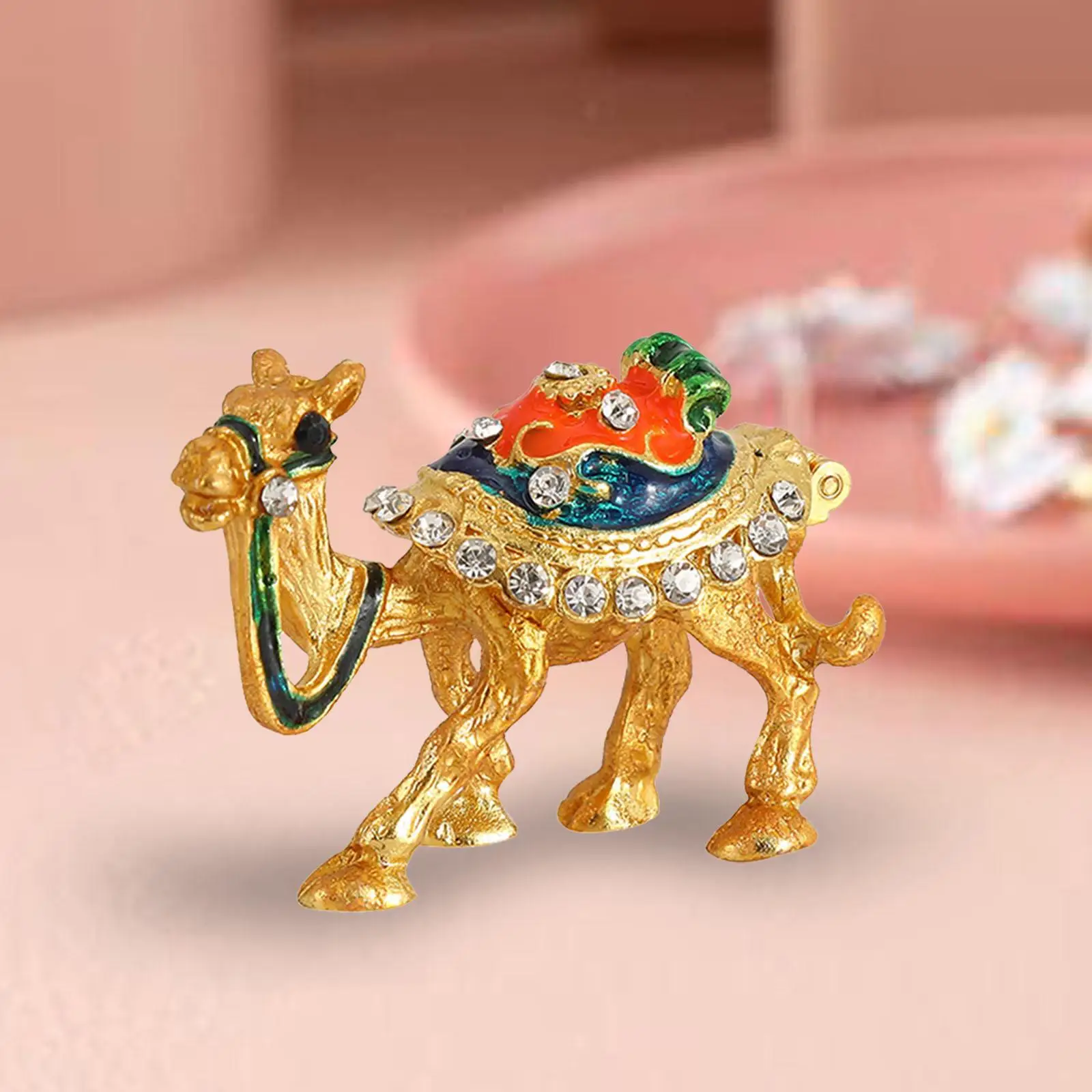 Camel Figurine Jewelry Box Art Jewelry Organizer for Party Table Centerpiece