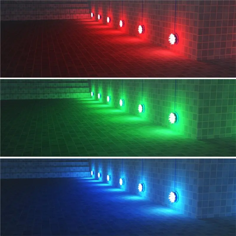 ABUH-2Pcs Solar Pool Light IP67 Waterproof, 16 Color LED Underwater Light