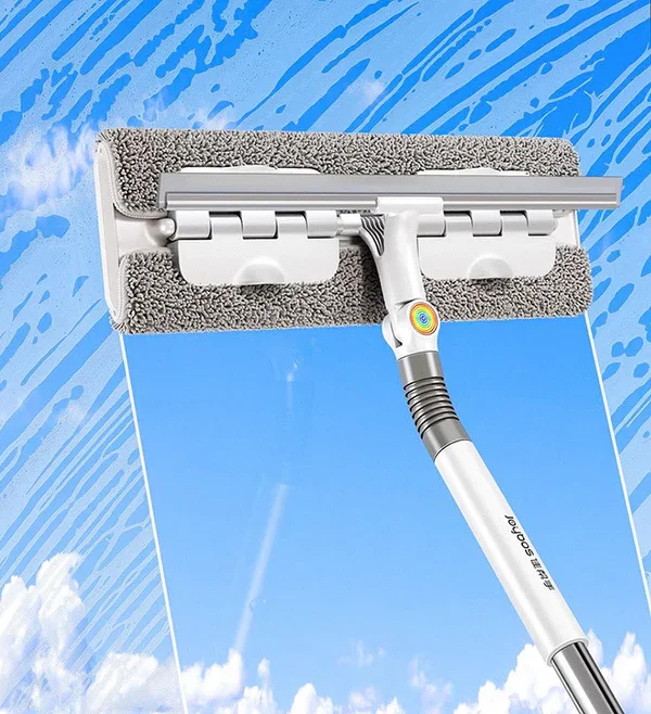 

Scraper Window Cleaner 2 in 1 Rotatable Window Cleaning Kit with Extension Rod Telescopic Window Cleaning Equipment