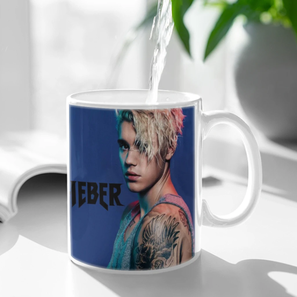 Custom-Justin-Bieber-Ceramic Mug Cute Coffee Tea Milk Stave Mugs And Cups with Handle Novelty Gifts