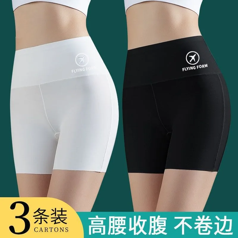 

Women's Shark Pants Summer Thin Section Tummy Tightening Hip Safety Pants Anti-Glare Three-quarter Yoga Pants