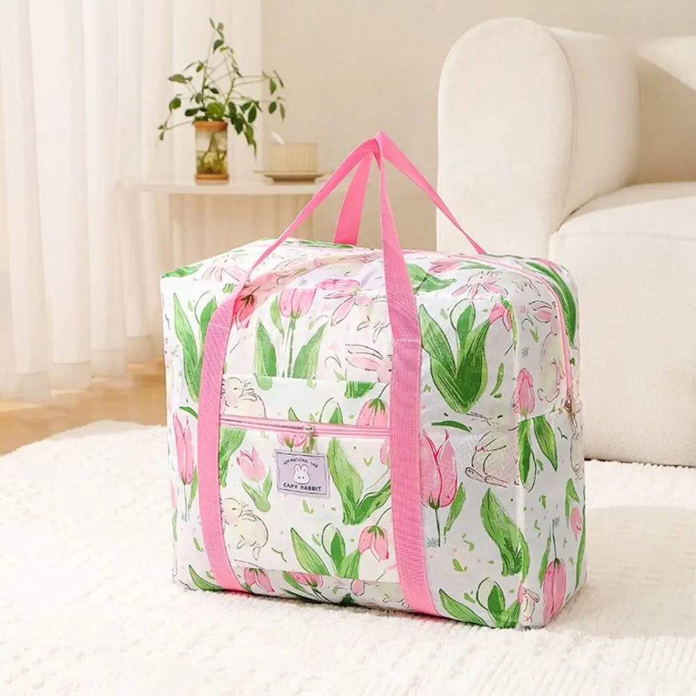 

Capybara Large Capacity Foldable Travel Bag Cartoon WaterProof Student Quilt Storage Bag Zipper Lightweight Nylon Duffel Bag