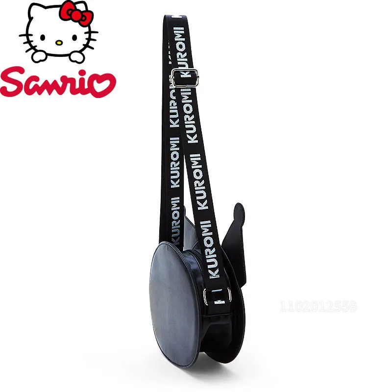 Sanrio Hello Kitty New Women's Shoulder Bag Black Cartoon Fashion Women's Shoulder Messenger Bag 3D Fashion Casual Messenger Bag