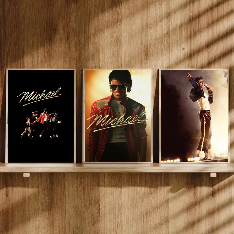 Vintage New M-Michael Jackson Poster Music Album Cover Canvas Painting Print for Room  Art Home Wall Decor Picture Gift