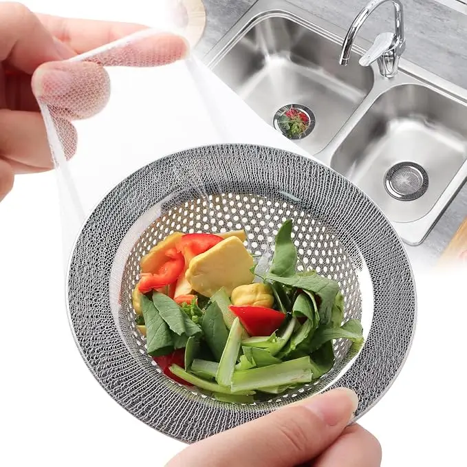 Kitchen Disposable Sink Filter Screen Floor Drain Sewer Pool Dishwashing Sink Garbage Sink Vegetable Basin Anti Leakage Mesh Bag