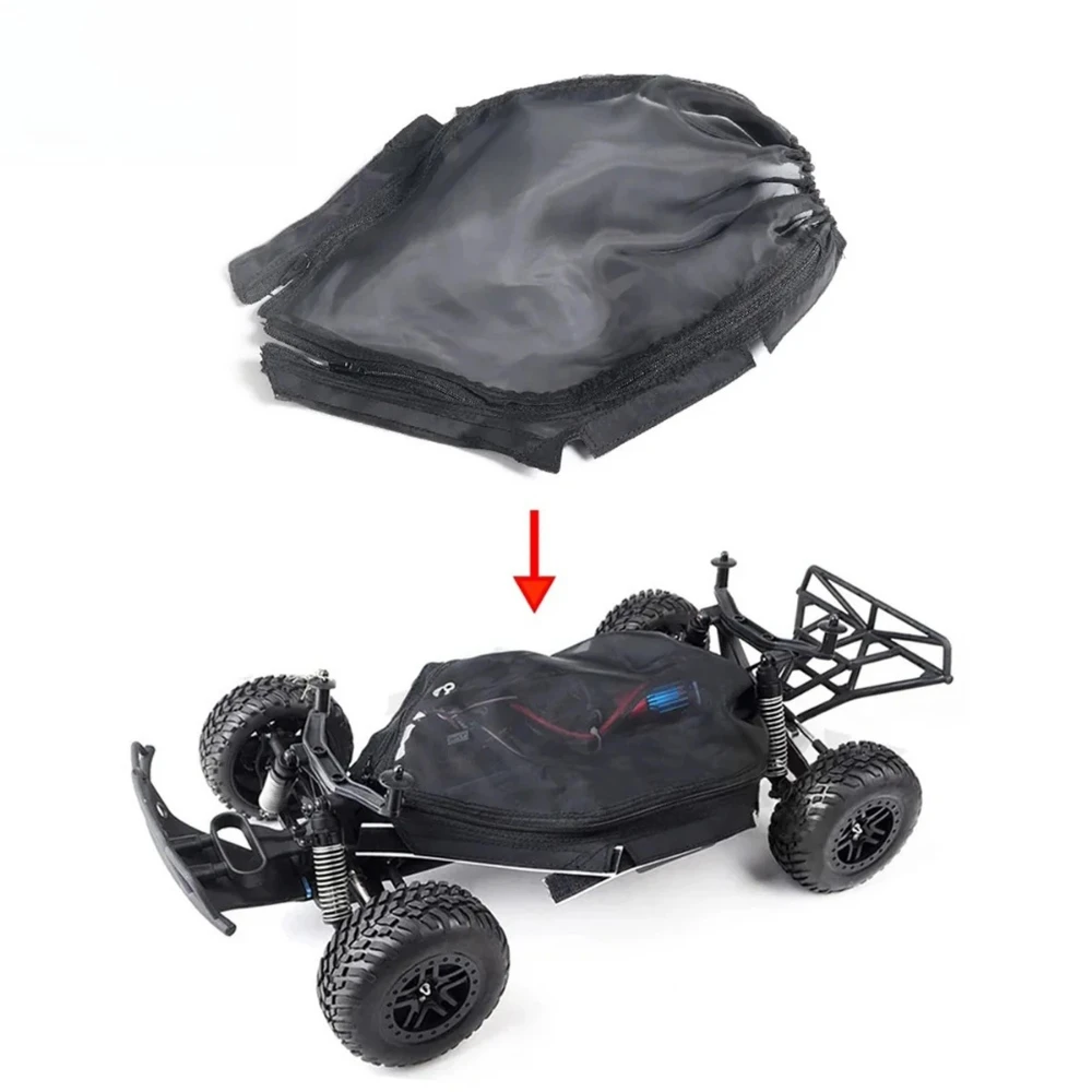 Image of Reißverschluss-Nylonnetz-Staubschutzabdeckung für 1/10 RC Short Course Truck Chassis, Passend für Traxxas Slash Huanqi HQ 727 Remo Hobby