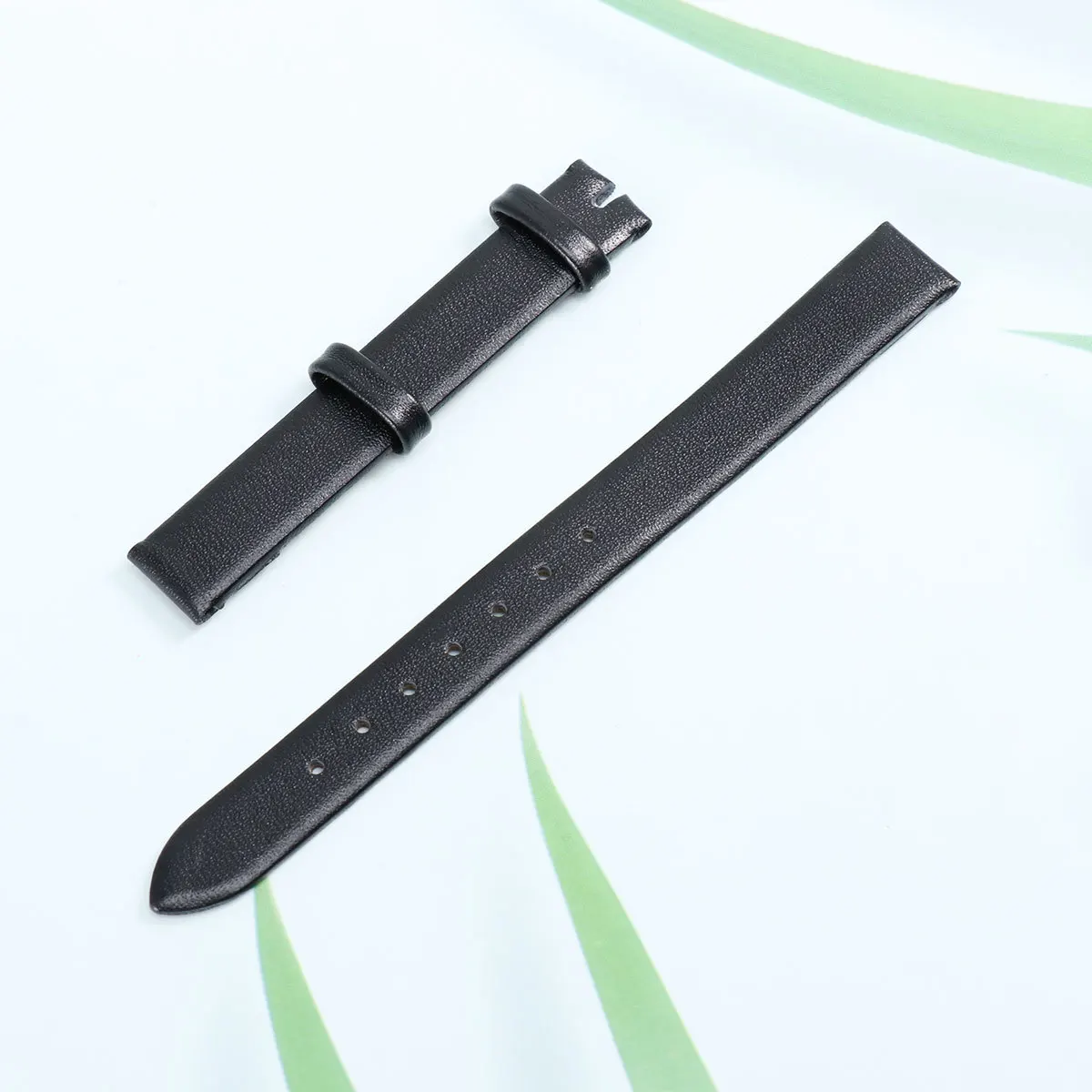 

Ultrafine 10mm Black Watch Band Comfortable Soft Durable No Allergy Wristband for Men and Women Fashion Replacement