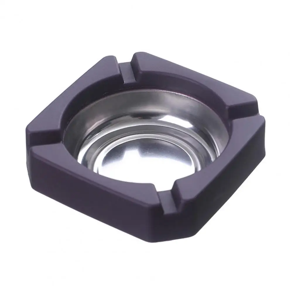 Desktop Ashtray Stainless Steel Windproof Ash Tray Round Cigarette Ashtray Portable Tabletop Windproof Ash Tray Smoker Ash Tray