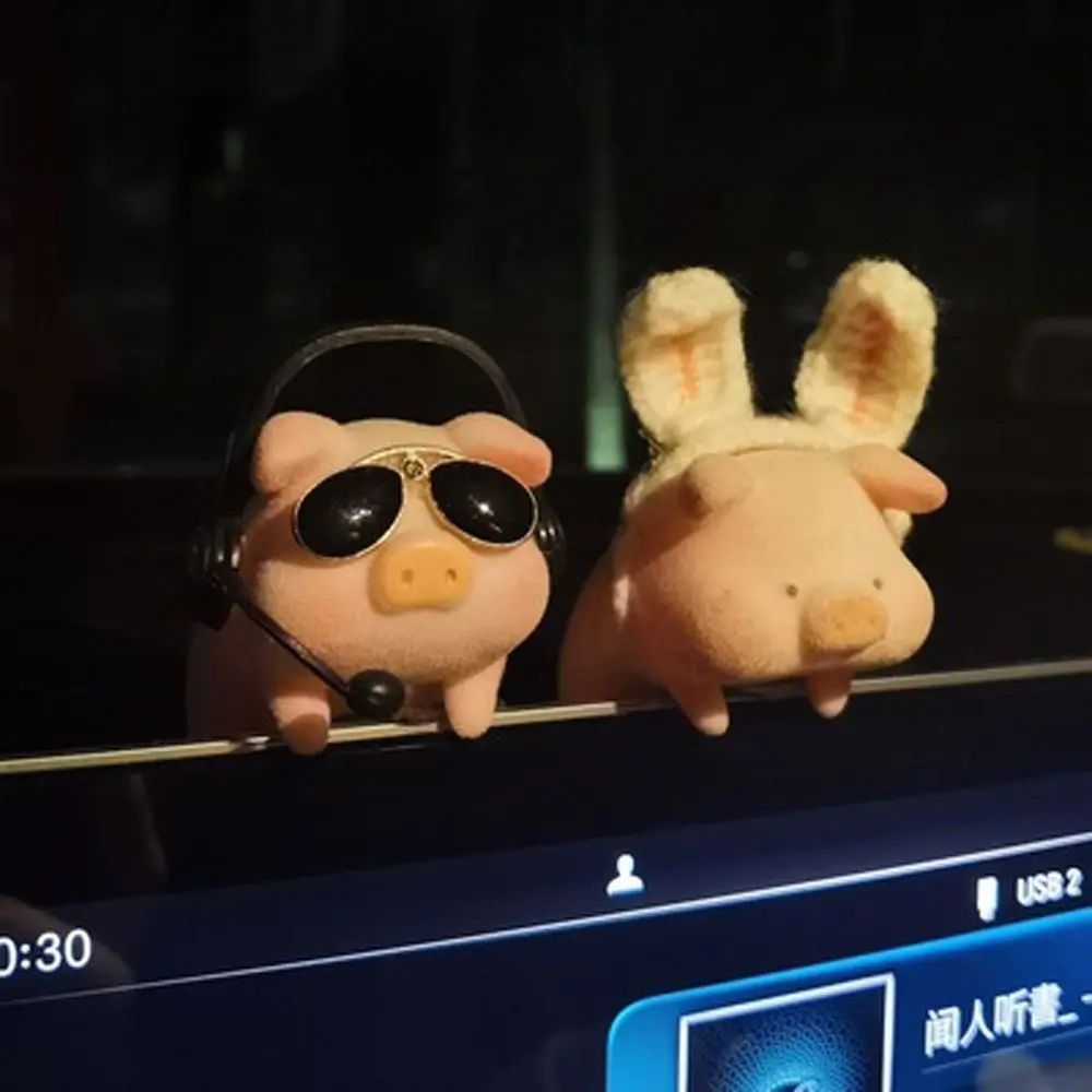 Accesorios, adorno divertido, muñeca de Anime, decoración de coche, cerdo, decoración de coche, colgante de coche, adorno de cerdo rosa, colgante de cerdito de la suerte