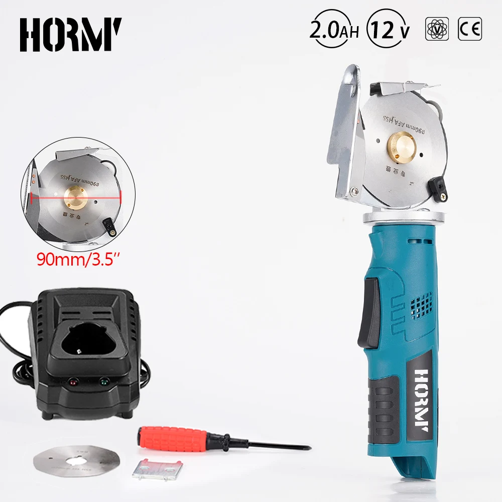 Hormy-tesoura Redonda Elétrica Corte de Tecido Rotativo Máquina Portátil de Pano Couro Feltro Corte Ferramenta para Bateria Bosch