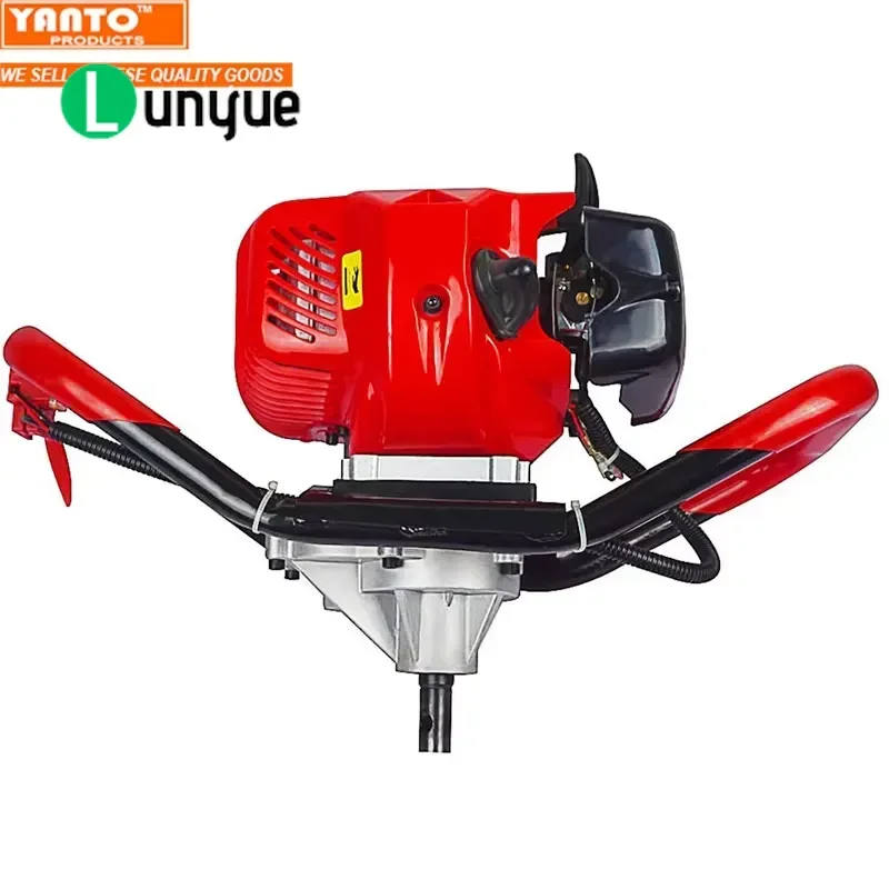 71CC Earth Auger Garden Hole Driller Post Hole Digger for Planting Trees Fence Installation Powerful Ground Drill