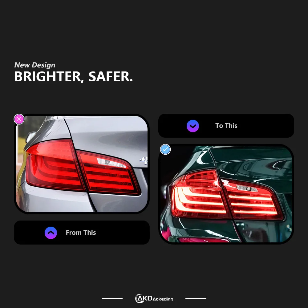 Car Lights for BMW F10 F18 2011-2016 5 Series LED Auto Taillight Assembly Upgrade Newest Design Dynamic Signal Lamp Accessories