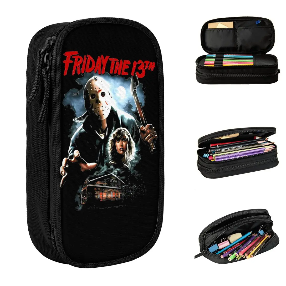 Jason Voorhees Truth Friday 13th Pencil Cases Pencilcases Pen for Student Large Storage Bags School Supplies Gift Stationery