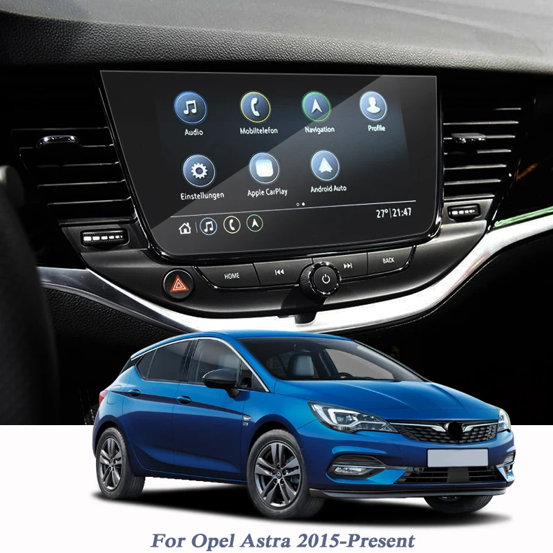 Car Styling Display Film GPS Navigation Screen Glass Protective Film Control of LCD Screen For Opel Astra 2015-Present