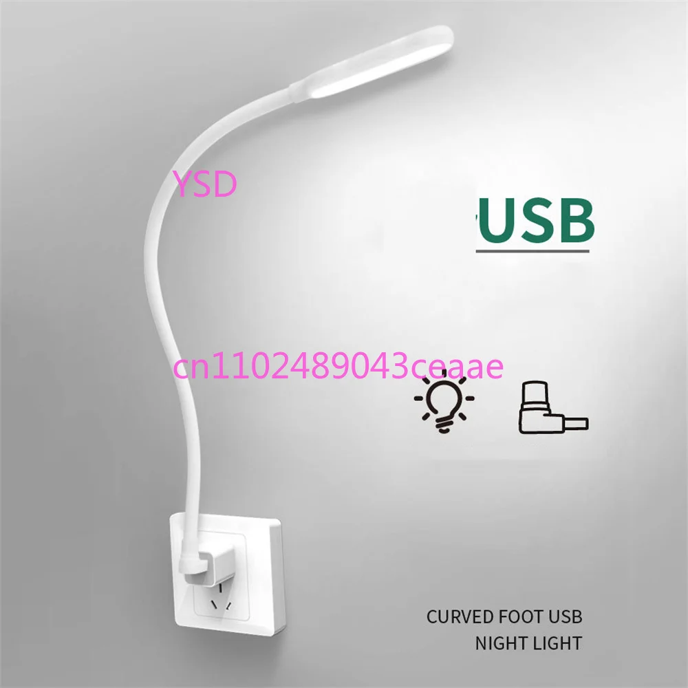 3 Color Adjustable USB LED Reading Lamp Flexible Neck Curved Feet Clip Light For Laptop Notebook Bedside Night Light