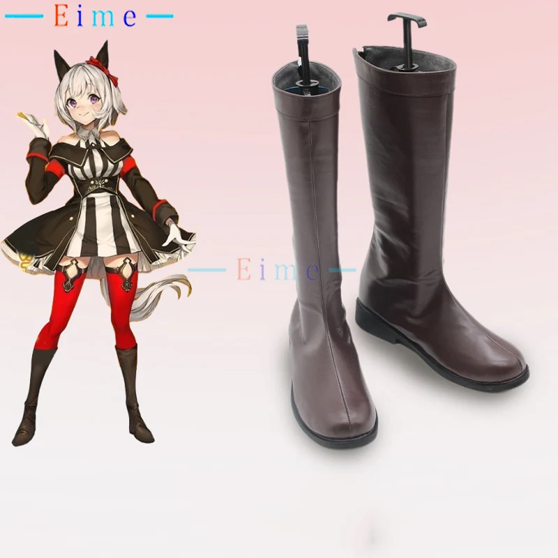 

Game Pretty Derby Curren Chan Cosplay Shoes Halloween Carnival Boots Anime props Adult PU leather shoes Custom Made