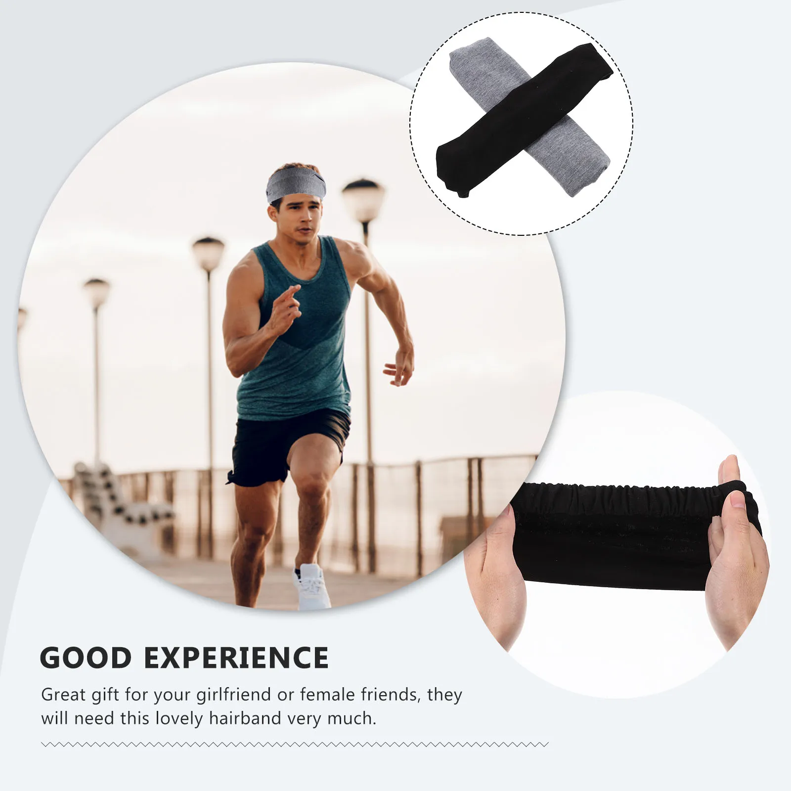 

2pcs Cotton Makeup Headband Face Washing Hairband Water Absorbent Elastic Facial Cleaning Headband For Women Spa Household Use