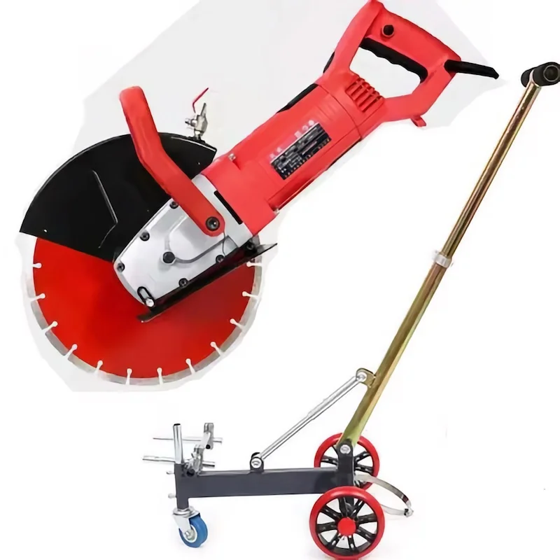 cutting 13cm depth Ground slotting frame cement cutting machine concrete support hand-push road slotting machine hand grinder