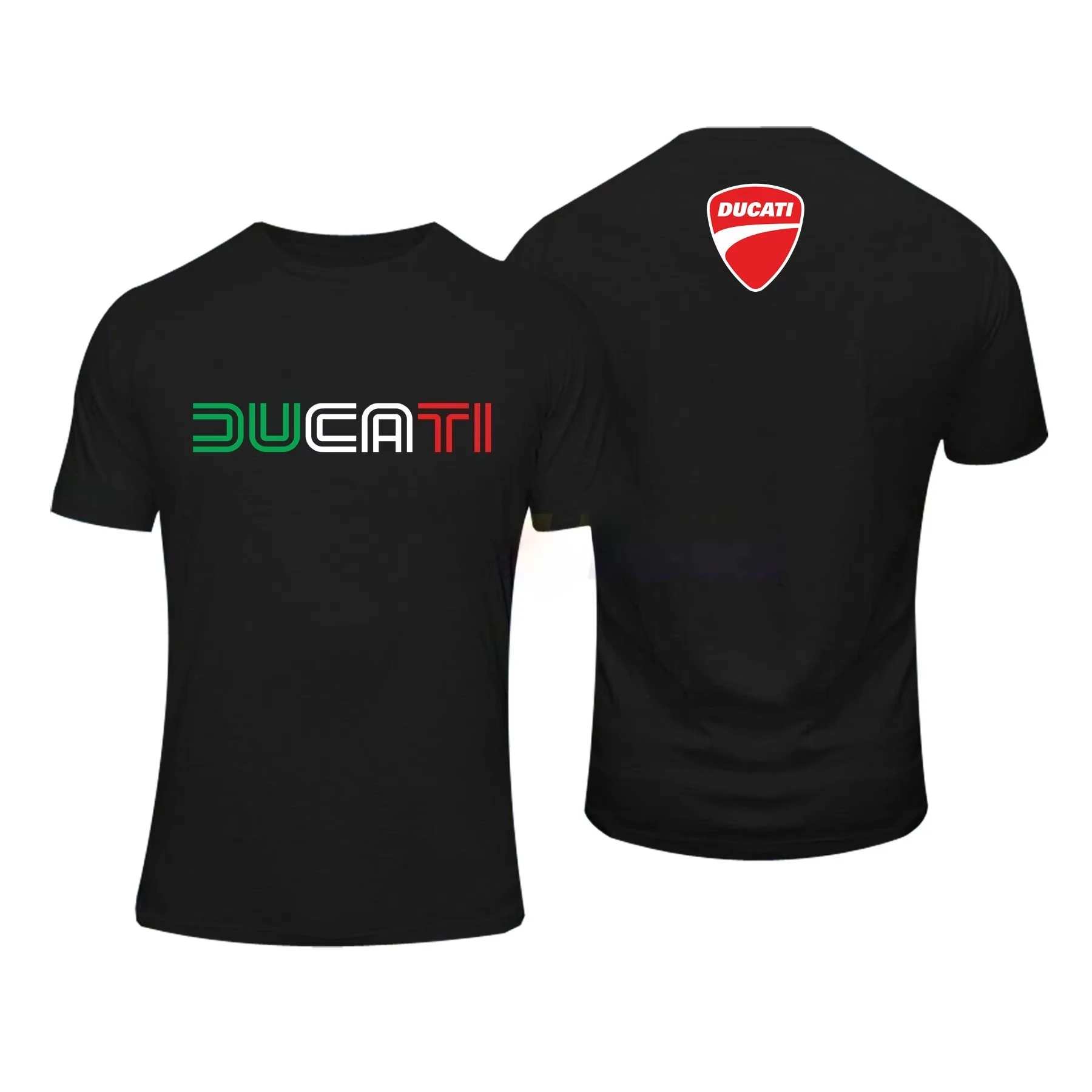 2026 new Motorcycle-style fashionable best-selling model - Men's and Women's identical round-neck printed T-shirt