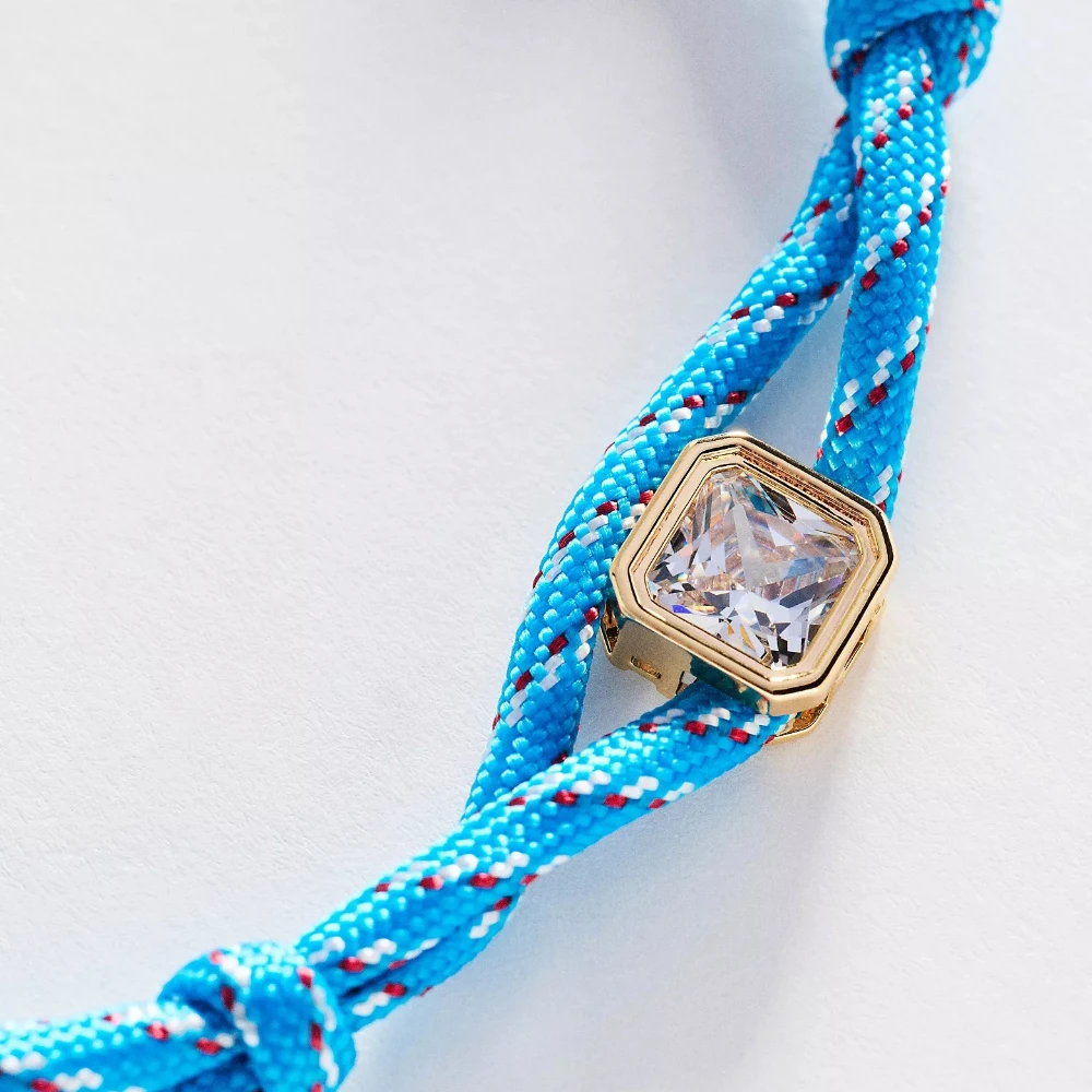 Neue Nischen-Mode Exquisite Doppelseil-Geknotete Zirkon-Style DIY Halskette Armband Schmuck – Detail 2