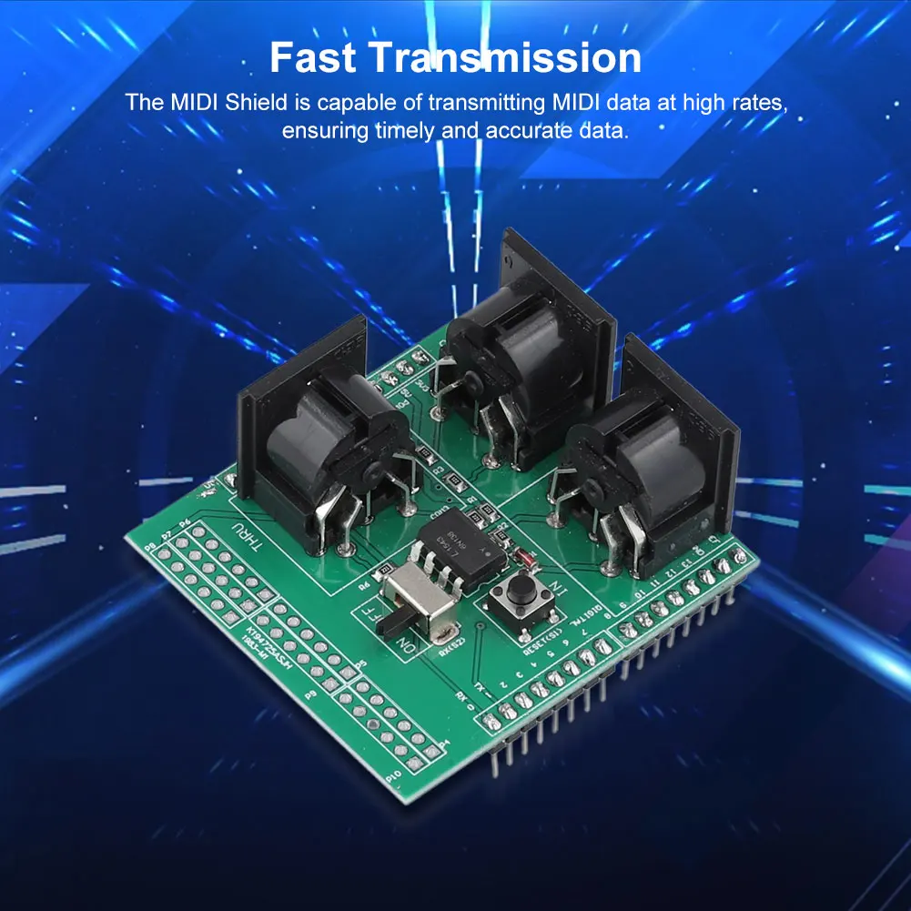 Scheda breakout musicale MIDI Shield MIDI IN/MIDI OUT/MIDI THRU Porte Modulo di test scheda adattatore ad alta precisione per R3 AVI PIC
