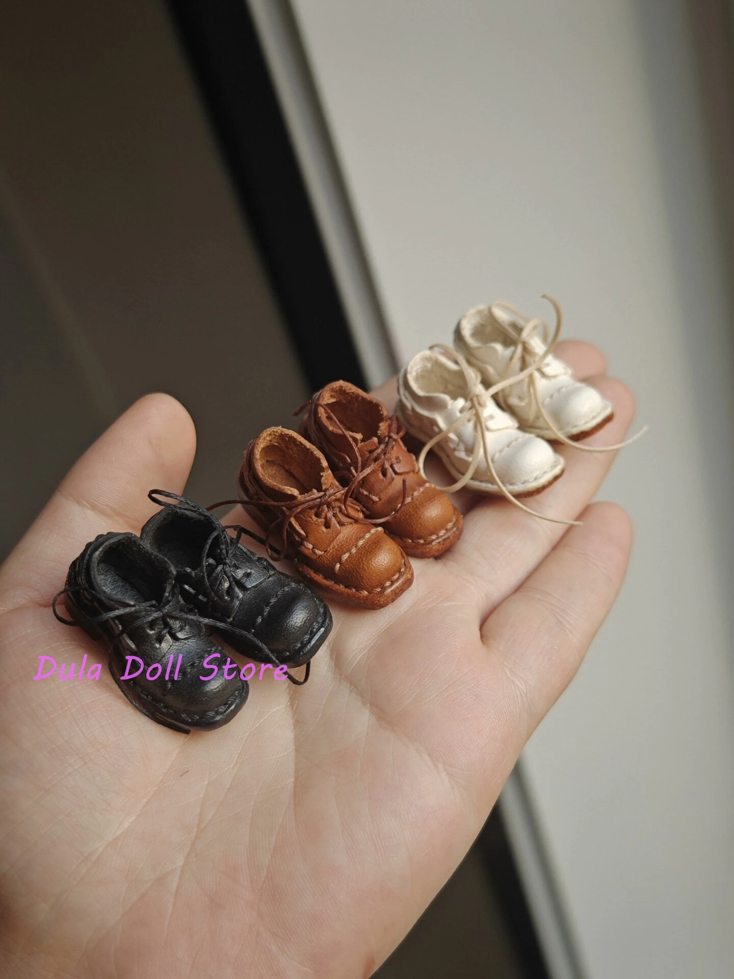 2026 （New style）Dula Doll Handmade Vintage Round Toe Leather Shoes with Straps Blythe OB24 OB22 Landoudou Landazz Doll