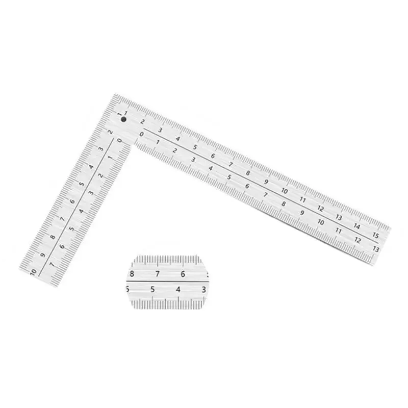 Y1UB 90 Degree Framing Square Stainless Steel L Square Ruler Metal Square Woodworking Measurements Tool for Drawing