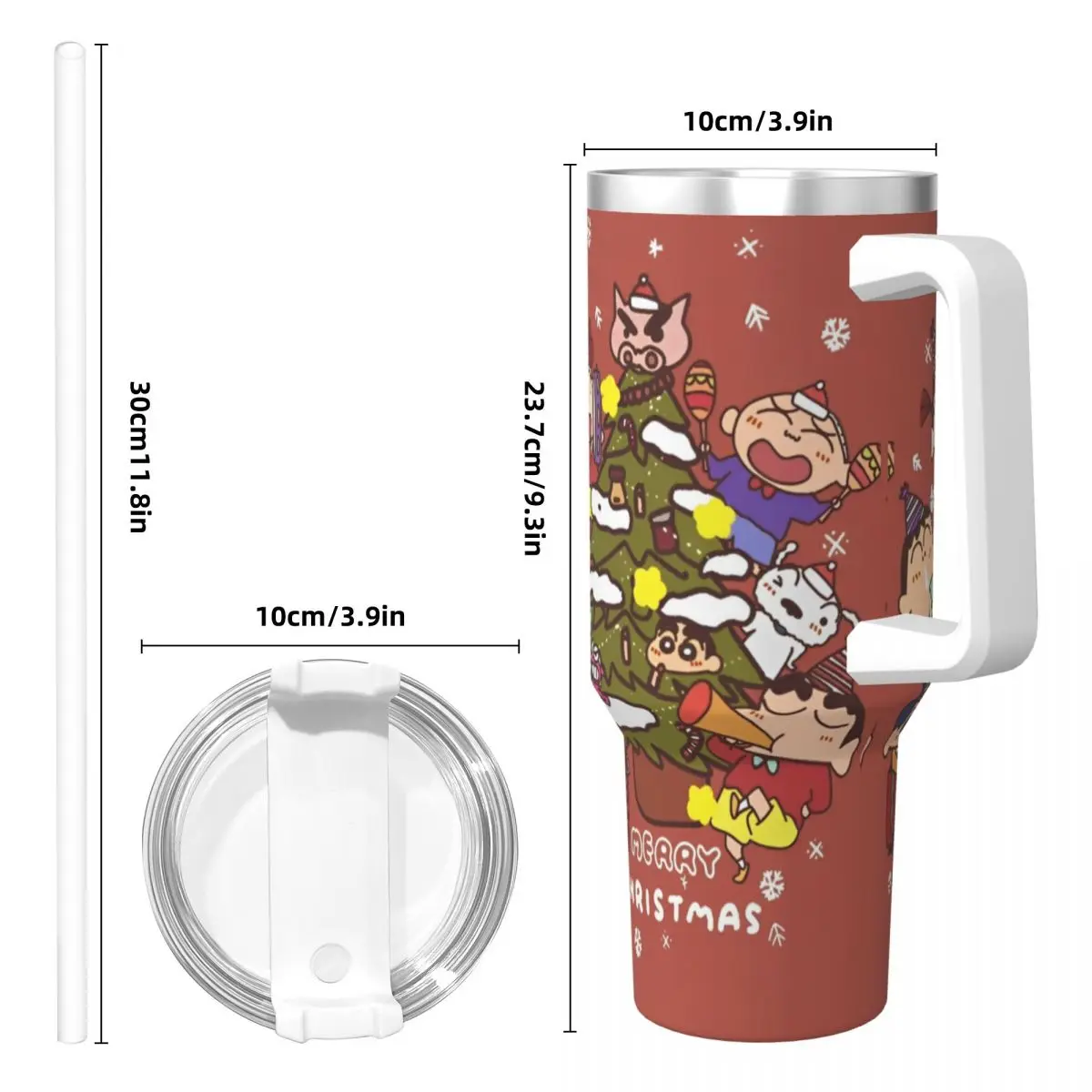 Copo de aço inoxidável lápis shin-chan caneca de café engraçado dos desenhos animados manter o calor frio e quente carro canecas viajante diy garrafa de água