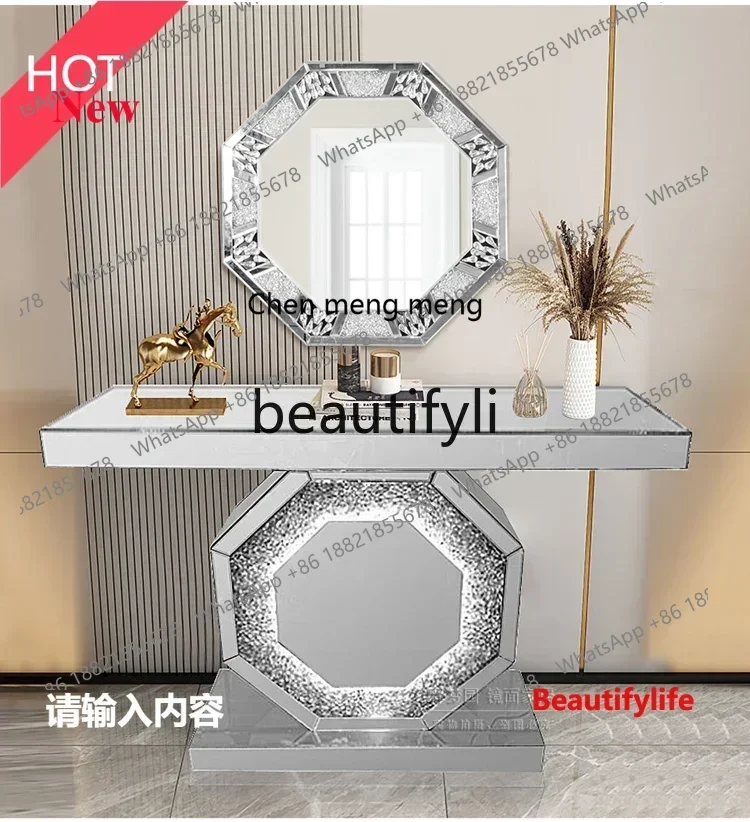 cn8350 ss Artistic Washstand Makeup Mirror Wall-mounted Background Wall Entrance Decorative Mirror Creative Vanity Mirror