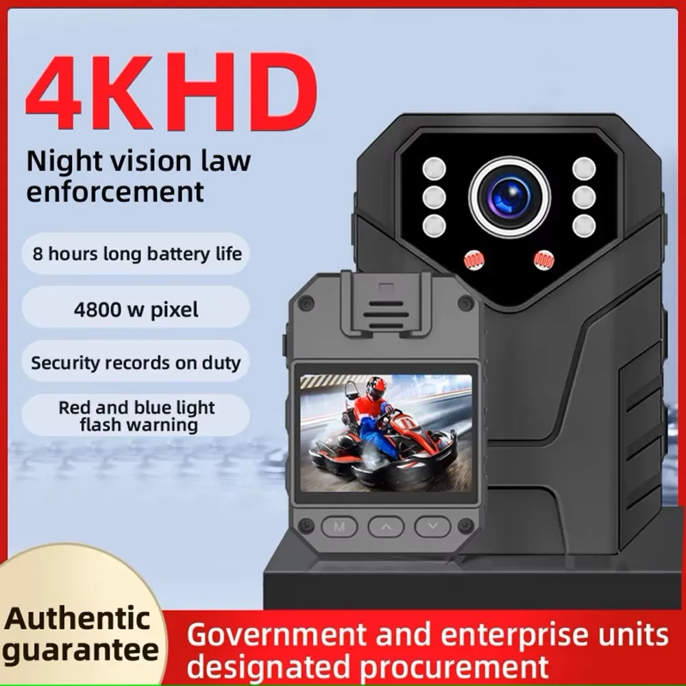 

4K Mini Body Camera Full HD 1080P 2 Inch IPS Touch Screen Night Vision Video Recorder Security Guard Police Body Mini Camera