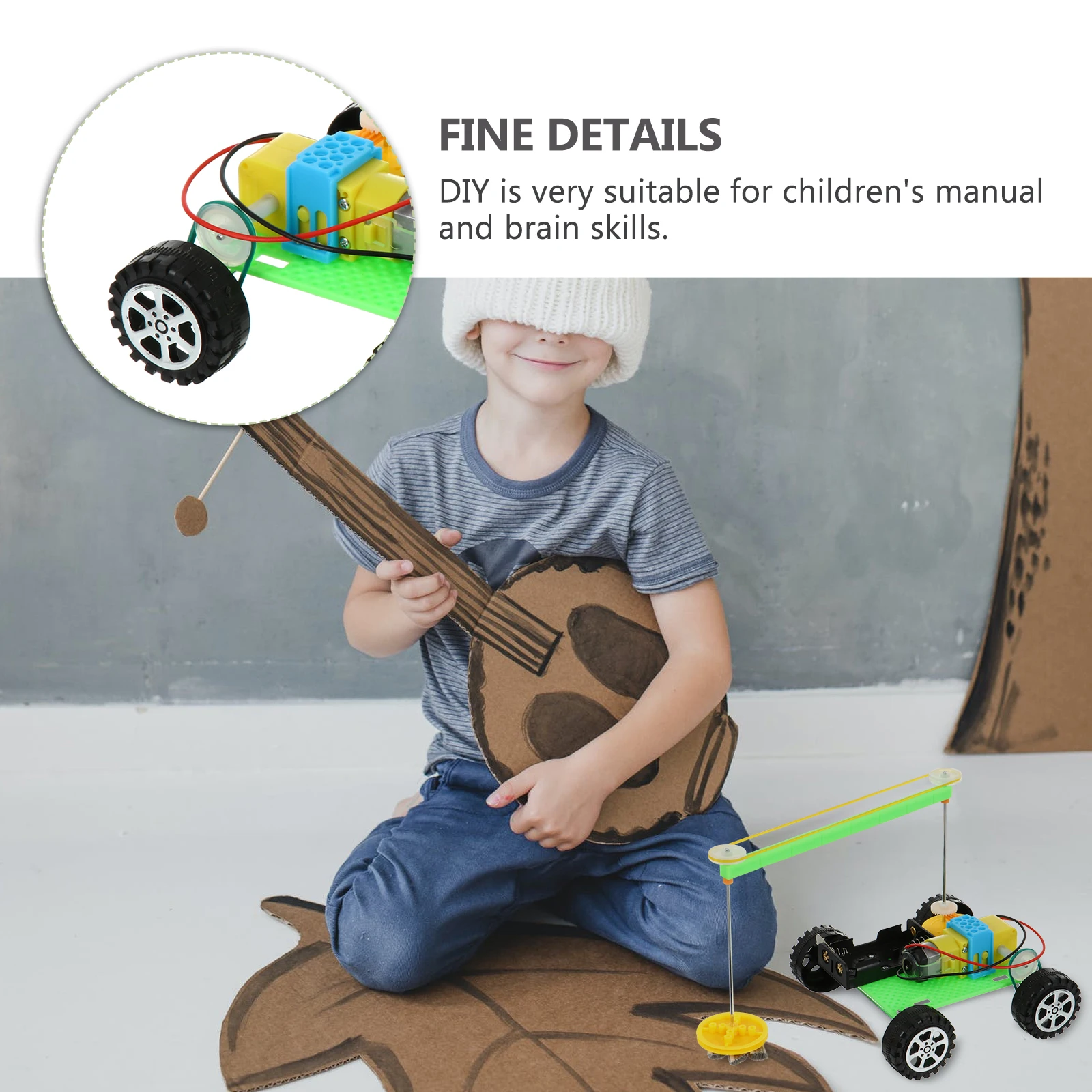 子供向け電動掃除ロボット DIY 教育用子供科学キット 教室 STEM アクティビティ 実践的なパズルゲーム開発