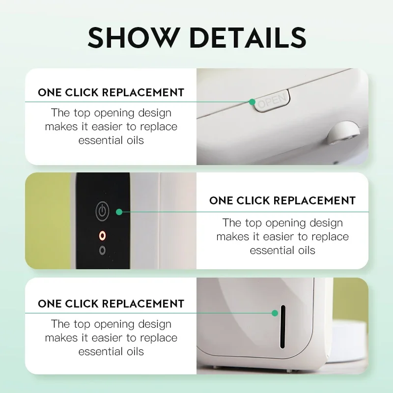 Namste เครื่องกระจายน้ำหอมโรงแรม, 200m ³ Essential ติดผนังเครื่องก้านปักน้ำมันหอมระเหยกลิ่นบลูทูธควบคุมผ่านแอปสำหรับห้องนั่งเล่น