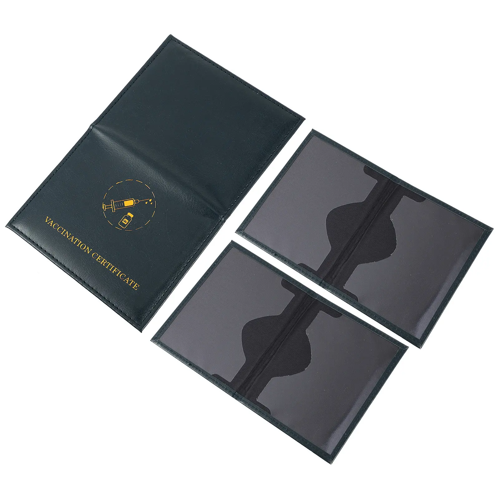 

3Pcs Cards Protective Cover Immunization Card Sleeve Water Resistant Dual Slot Holder for Teachers Waiters Students