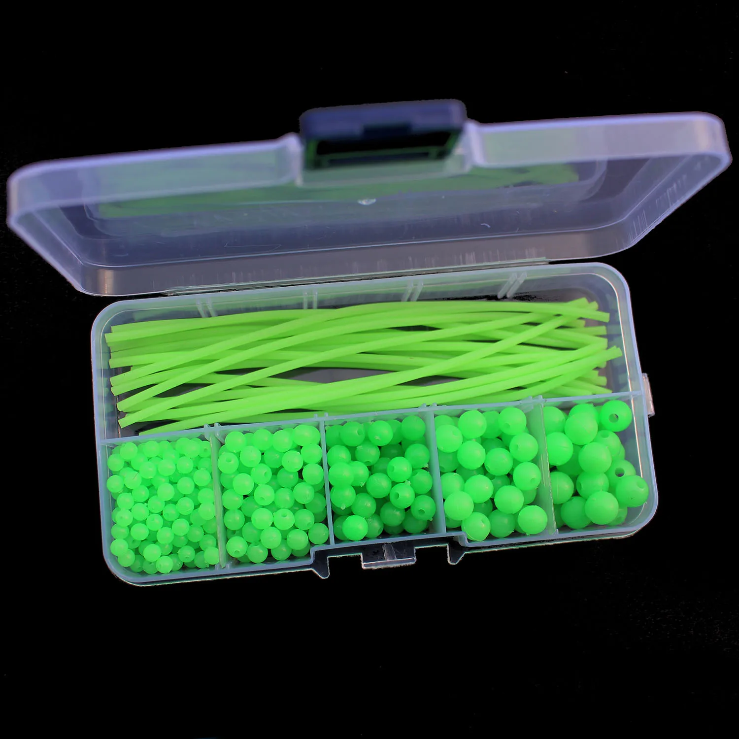 

Tigofly Luminous Fishing Beads Tube 440 pcs/set Soft Rubber Floating Glow Fishing Beads Fishing Rig Tube Sleeve Accessories