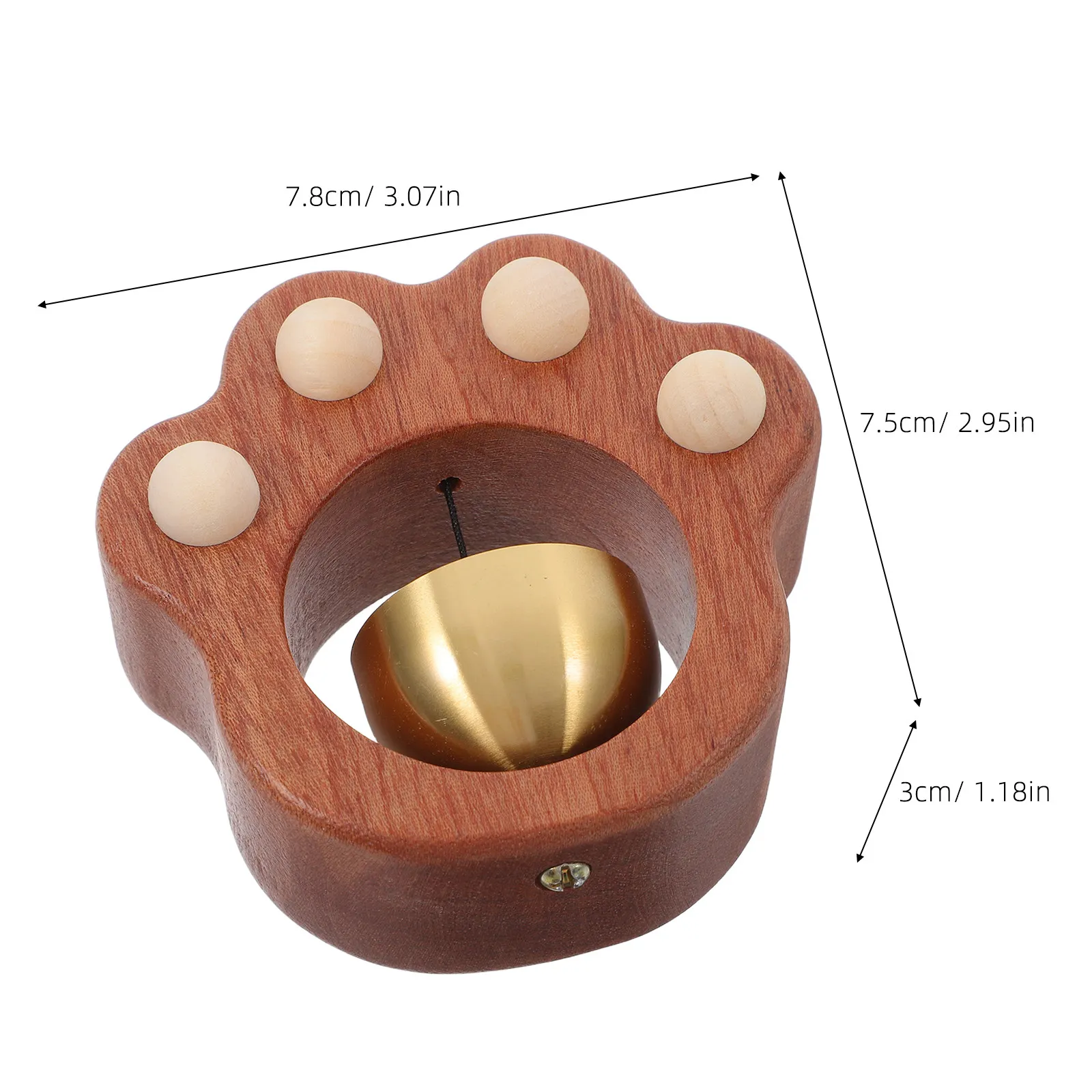 Wooden Cat Paw Magnetic Doorbell Chime – Soft Natural Sound, Eco-Friendly Entrance Bell for Porch, Garden & Shop