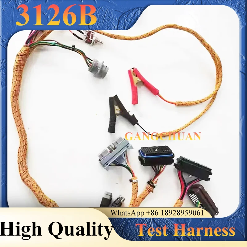 Excavator inspection harness, engine C6.4, 6.6, C7, C11, C15, C9 test cable for diagnostic inspection harness of 3126B
