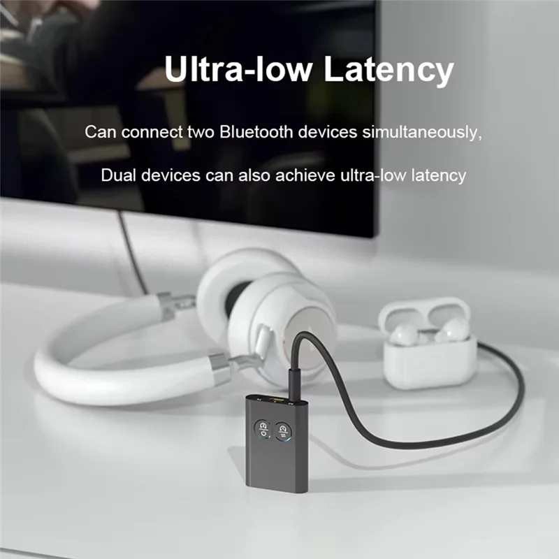 A17Z بلوتوث 5.2 جهاز ريسيفر استقبال وإرسال للسيارة كوالكوم APTX-تكيف HD الكمون المنخفض محول الصوت اللاسلكي مع 3.5 مللي متر Aux #5