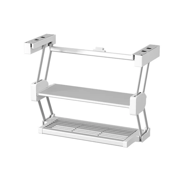 Кухонный стеллаж для подготовки, подвесной шкаф, выдвижной стеллаж для хранения, посуда, настенные приправы, хранилище, сливная полка, настенный монтаж