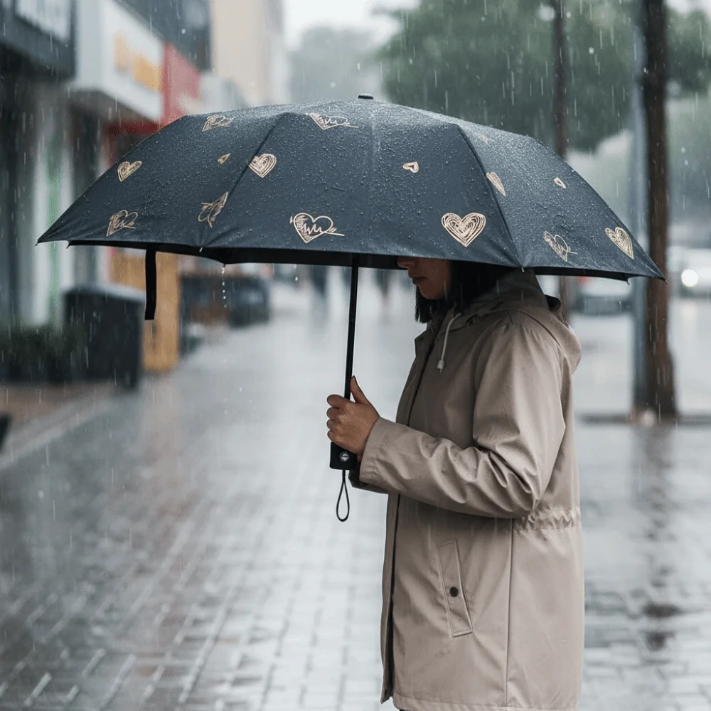 

UV Protection Automatic Umbrella Reinforced Thickened Rain Umbrella Portable Windproof Dual-use Umbrella Outdoor Activities