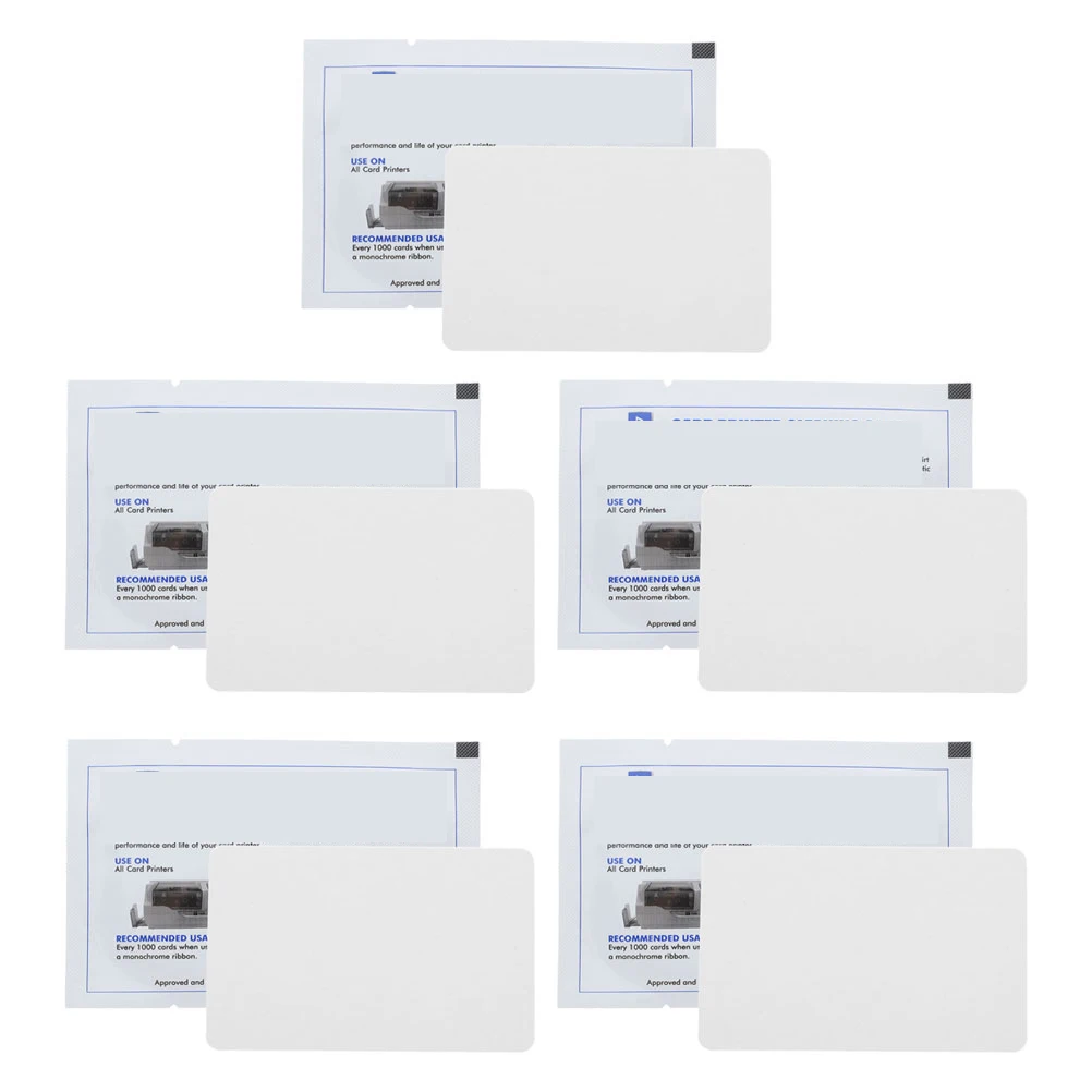 5pcs Cleaning Card For Pos Terminal Credit Card Reader Magnetic Head Cleaner Reusable Dual Side Tool For Printer Machine