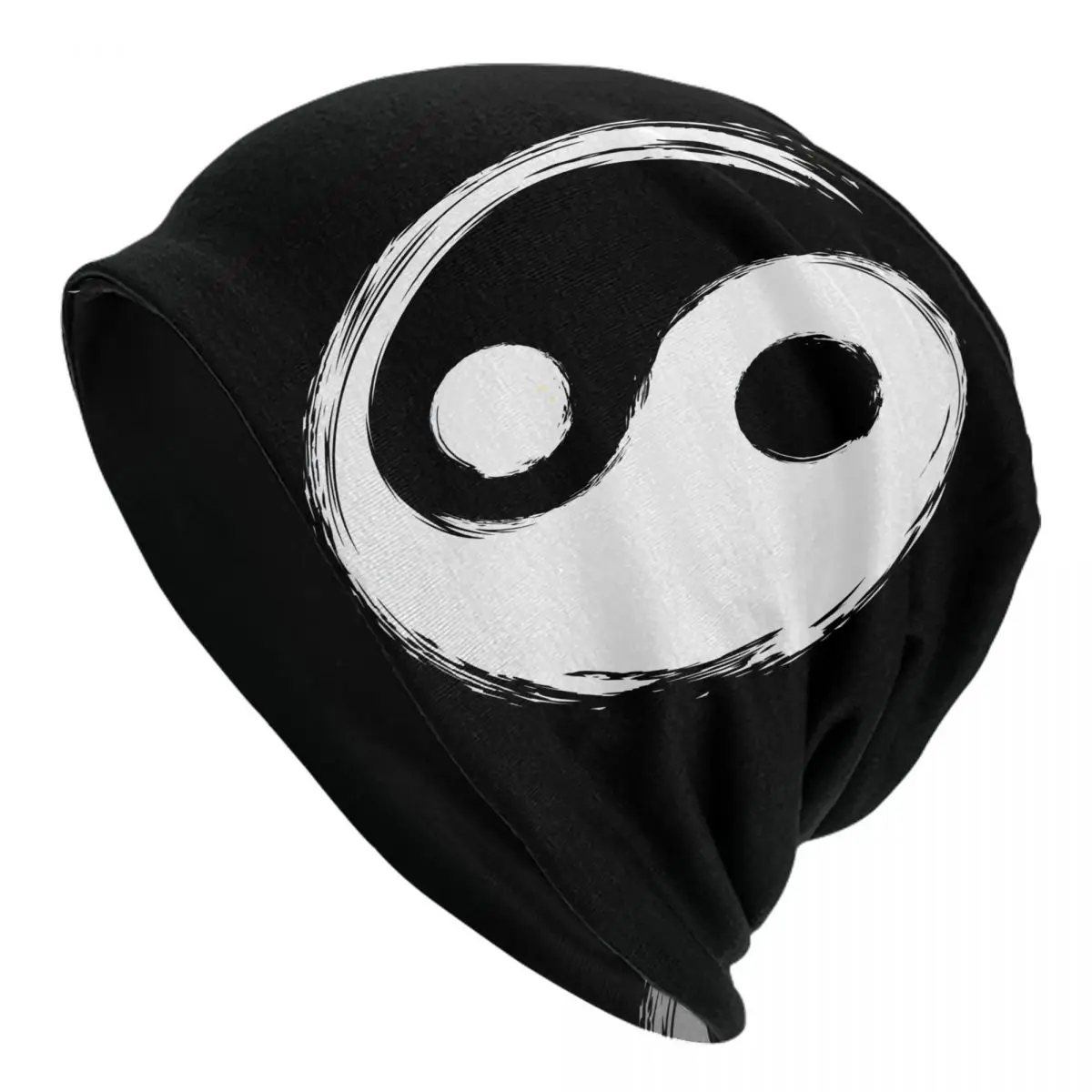 The Yin Yang Autumn Female Thin Beanies Double Used Cycling Bonnet Hats