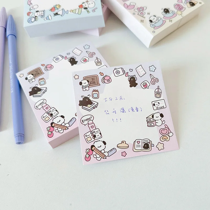 MINKYS 100 Sheets Kawaii Puppy Cartoon Memo Pads To Do List Notepad Paper Scrapbooking Journal Material Paperlaria Stationery